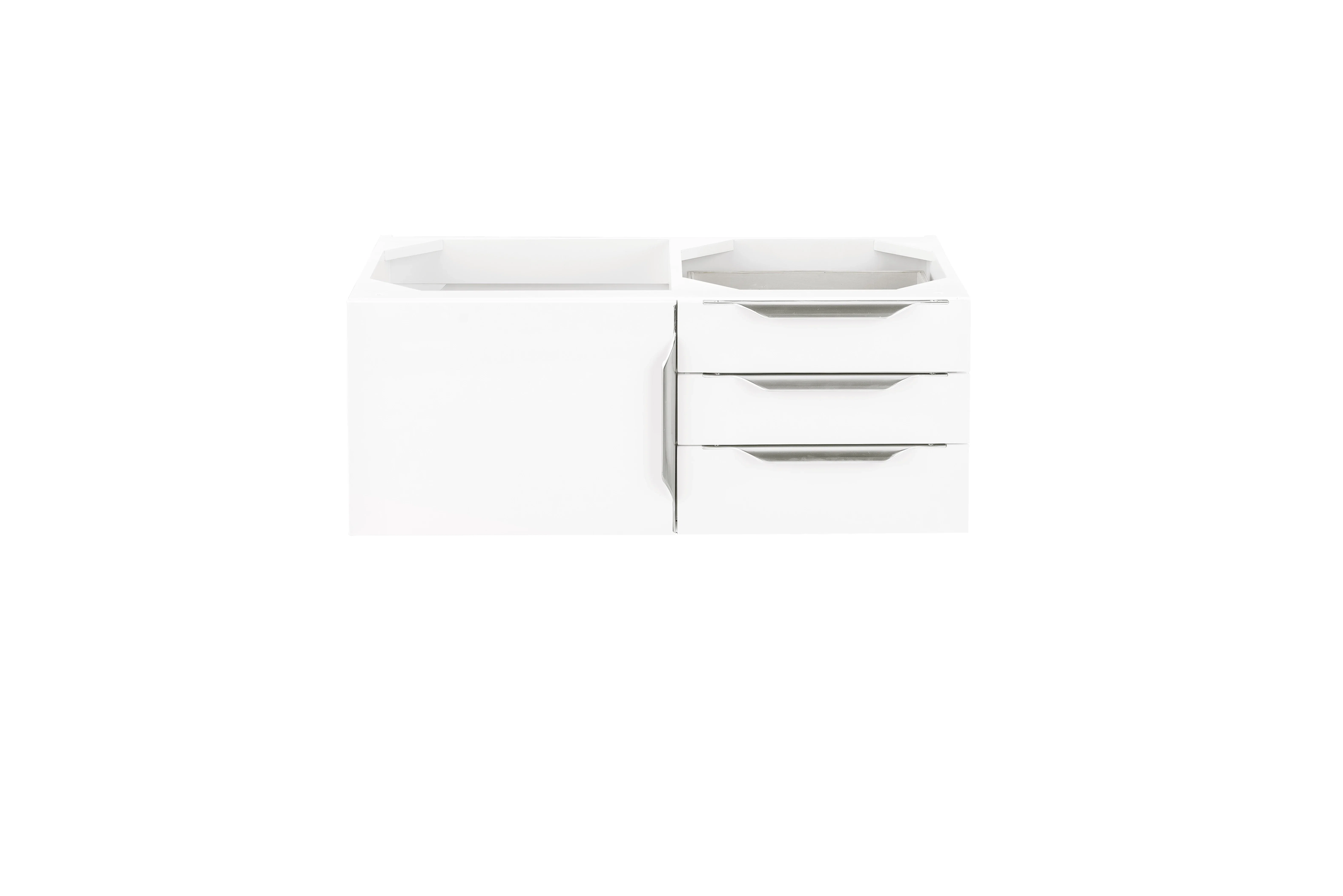 Columbia 36" Single Vanity Cabinet, Glossy White, No Hardware