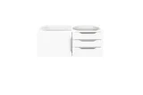 Columbia 36" Single Vanity Cabinet, Glossy White, No Hardware