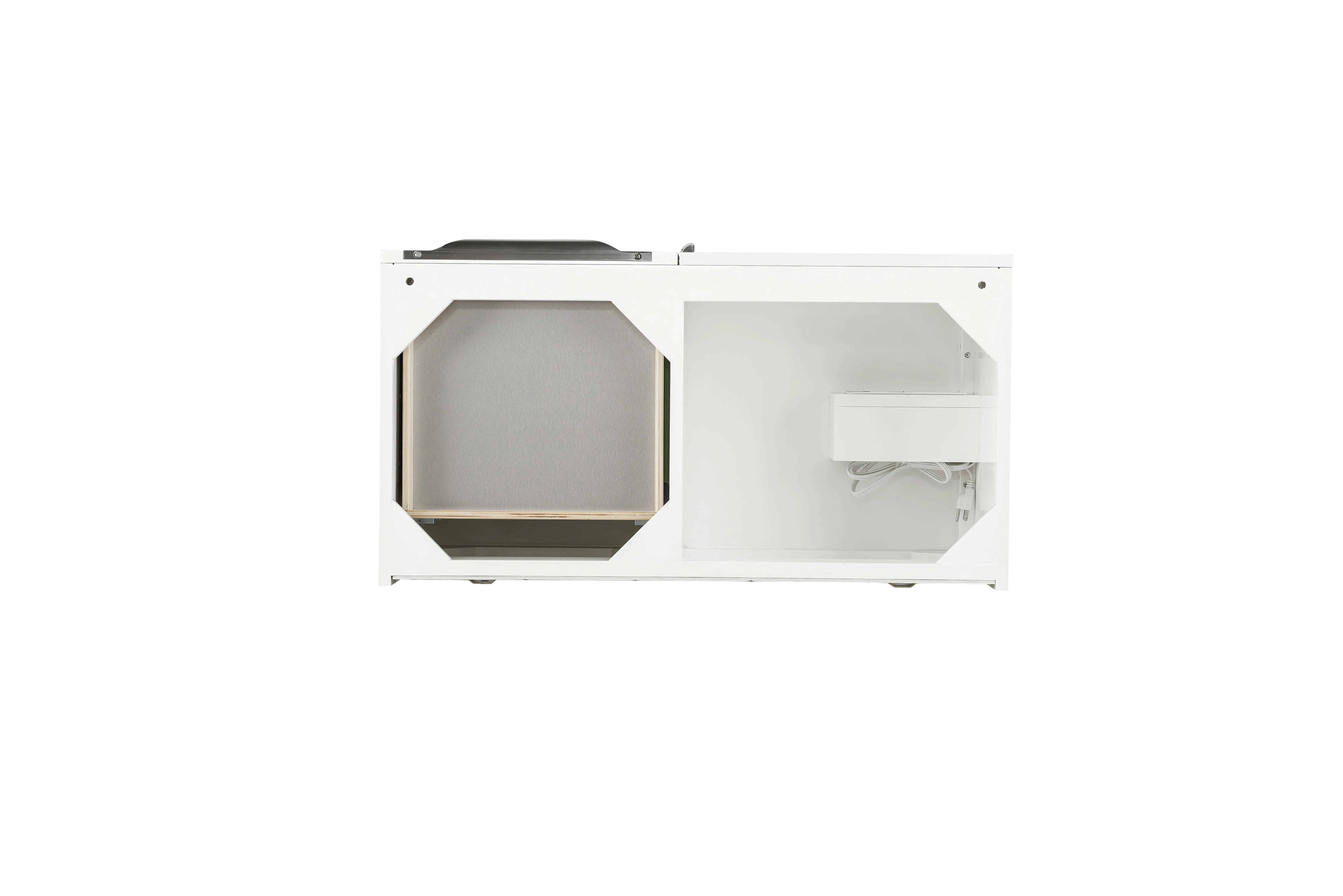 Columbia 36" Single Vanity Cabinet, Glossy White, No Hardware