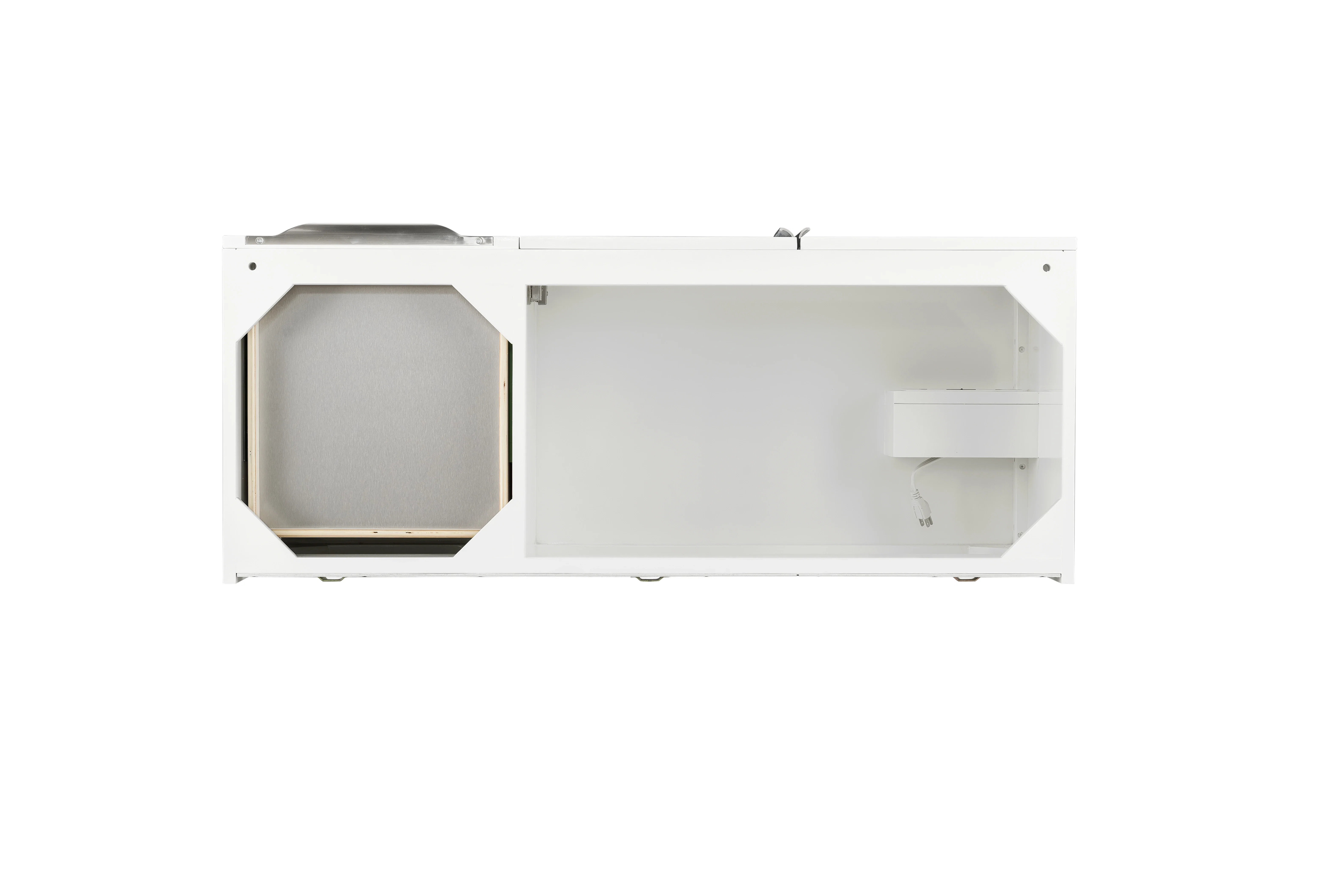 Columbia 48" Single Vanity Cabinet, Glossy White, No Hardware