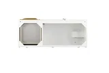 Columbia 48" Single Wall Mount Vanity Cabinet, Glossy White, Radiant Gold