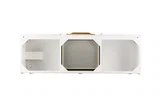 Columbia 59" Double Vanity Cabinet, Glossy White, Radiant Gold