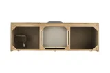 Columbia 59" Double Vanity Cabinet, Latte Oak, No Hardware