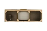 Columbia 59" Double Wall Mount Vanity Cabinet, Latte Oak, Radiant Gold