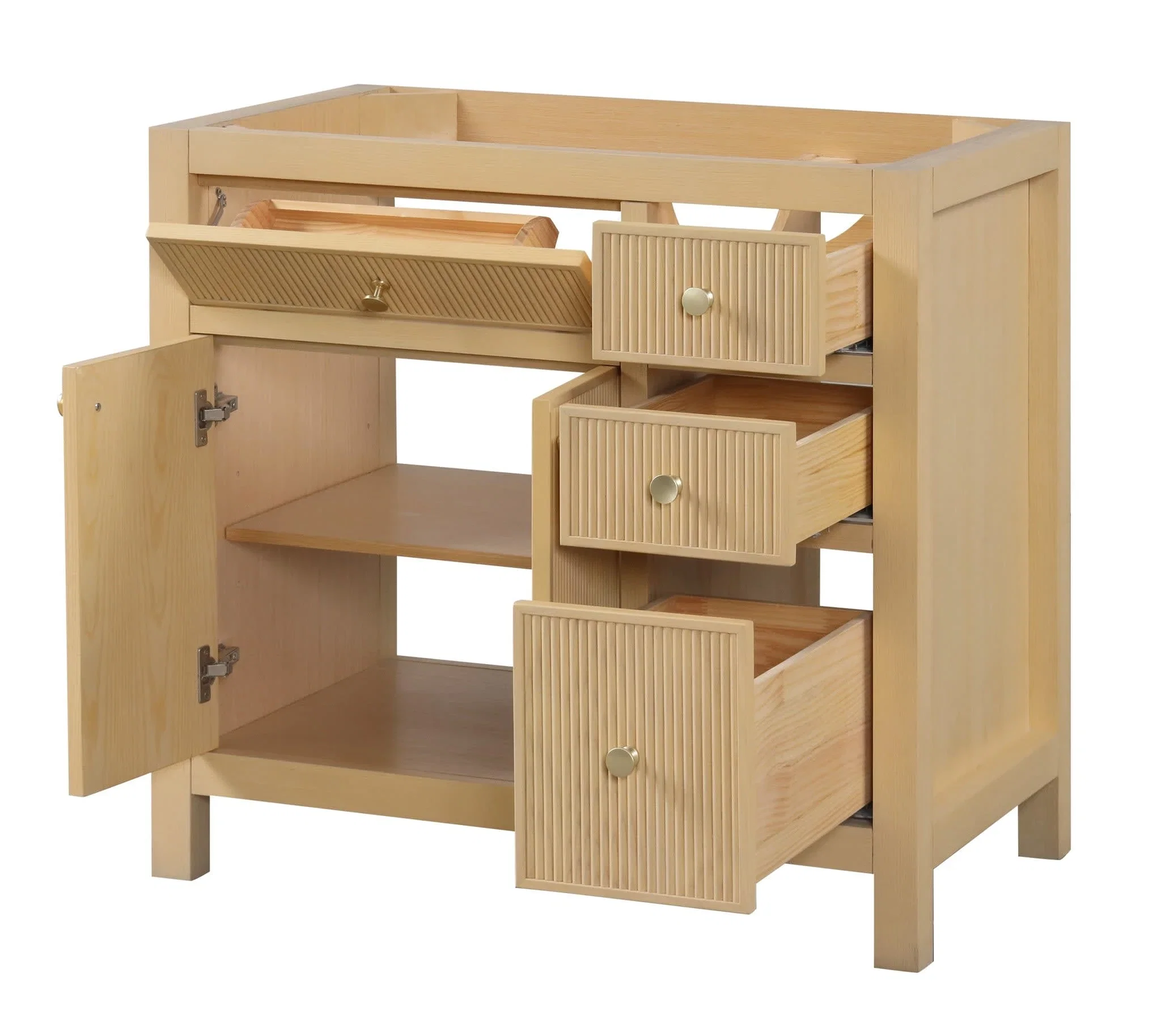 Bristol 36 inch bathroom vanity in Natural White Ash, product view