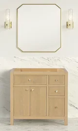 Bristol 36 inch bathroom vanity in Natural White Ash, product view