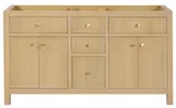 Bristol 60 inch double sink bathroom vanity in Natural White Ash, product view