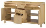 Bristol 60 inch double sink bathroom vanity in Natural White Ash, product view