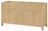 Bristol 60 inch double sink bathroom vanity in Natural White Ash, product view