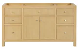 Bristol 60 inch single sink bathroom vanity in Natural White Ash, product view