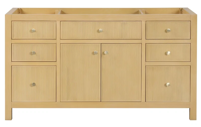 Bristol 59.5" Single Sink Bathroom Vanity in Natural White Ash