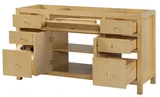 Bristol 60 inch single sink bathroom vanity in Natural White Ash, product view