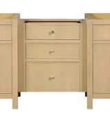 Bristol bridge3de inch bathroom vanity in Natural White Ash, styled in a modern bathroom