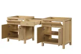 Bristol bridgemucounter inch bathroom vanity in Natural White Ash, bridge configuration