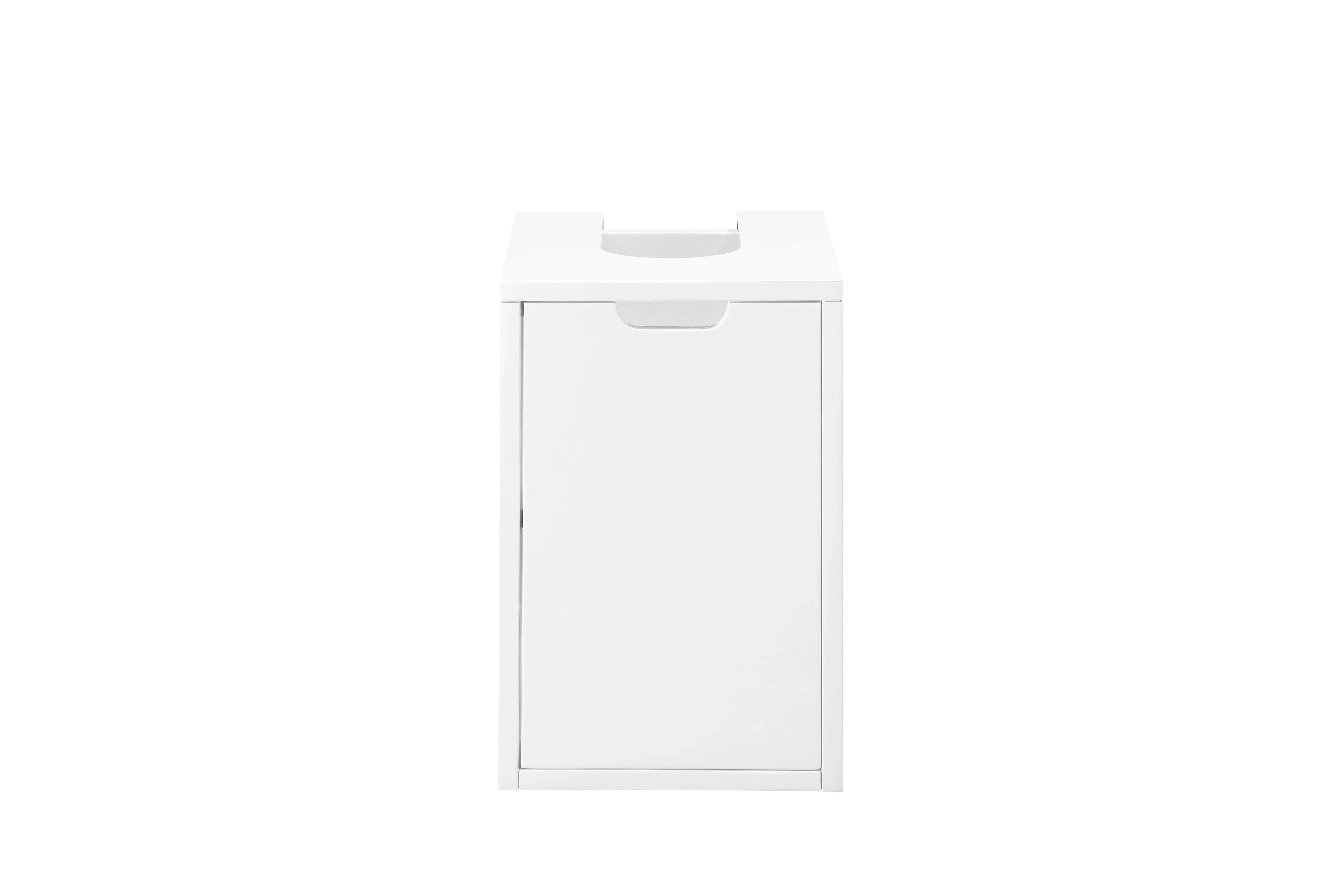 Boston 12" Storage Cabinet, Glossy White