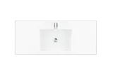48" Single Top, Composite Stone, Glossy White Finish
