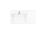 36" Single Top, Composite Stone, Glossy White Finish