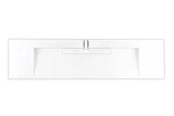 72" Single Top, Composite Stone, Glossy White Finish
