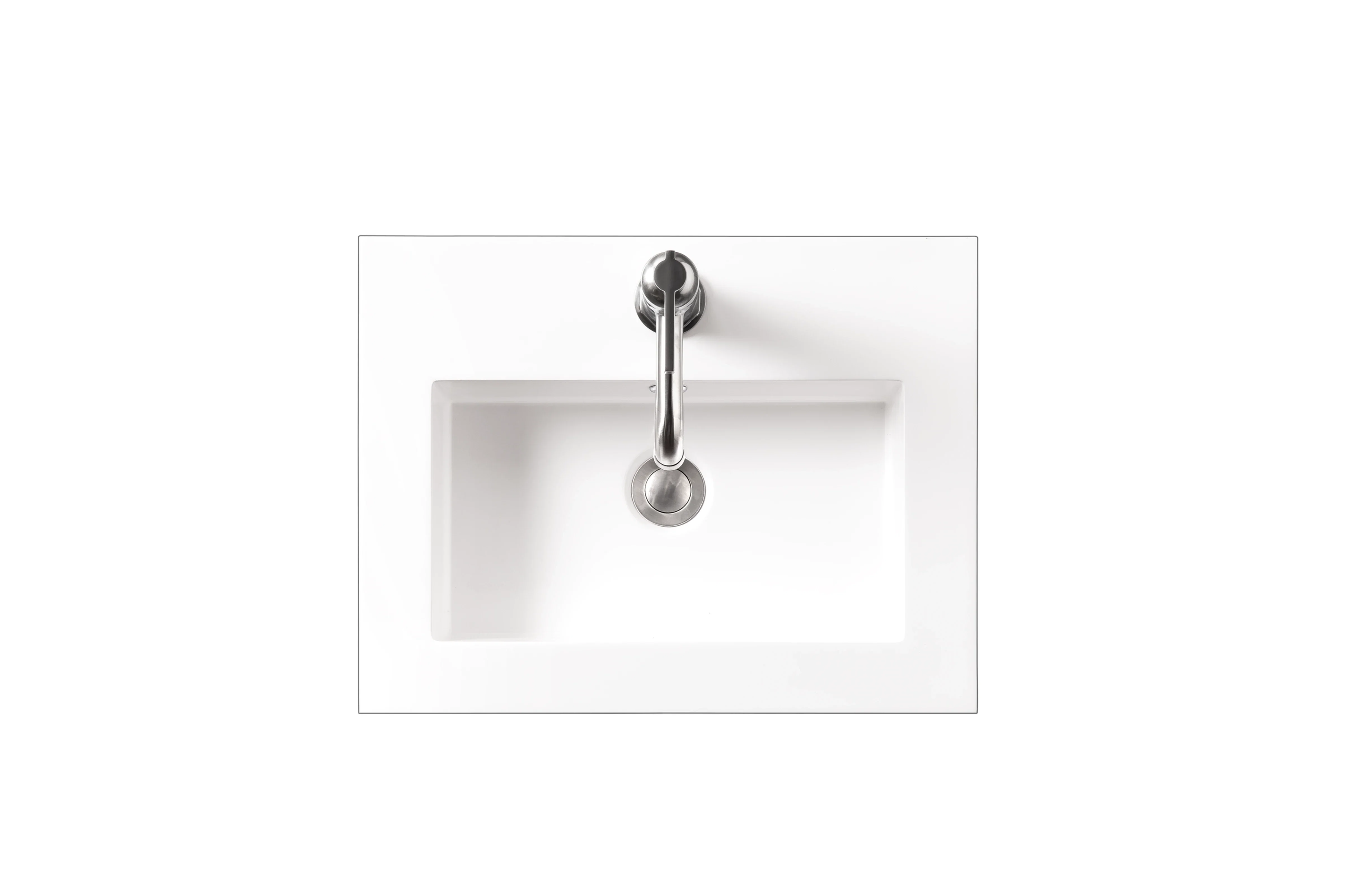 Composite Countertop 20"W x 15.4" D Sink , White Glossy