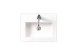 Composite Countertop 20"W  x 15.4" D  Sink , White Glossy