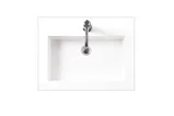 Composite Countertop 23.6" W x 18.1" D  Sink, White Glossy