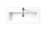 Composite Countertop 31.5" W x 15.4" D  Sink, White Glossy