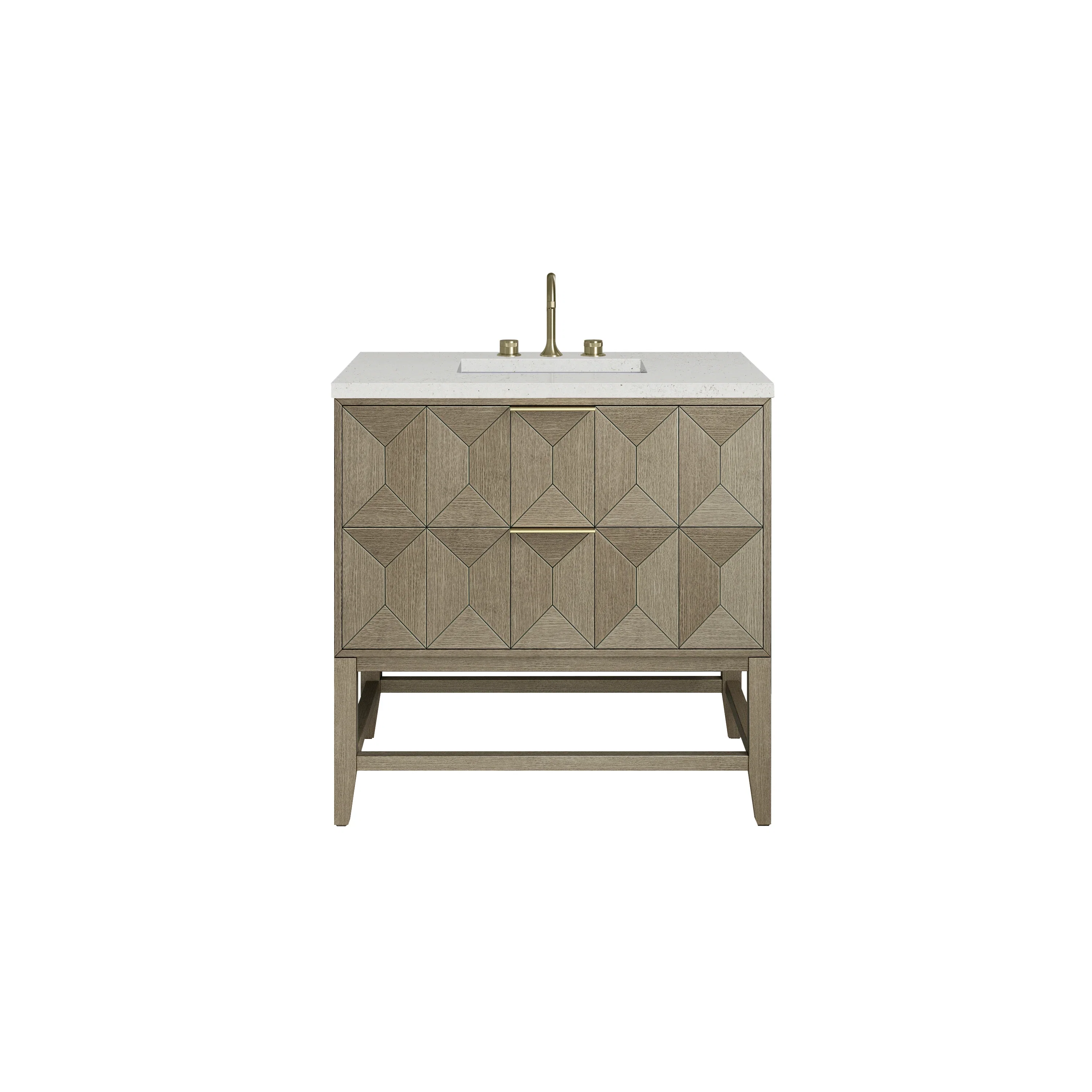 Emmeline 36" Single Vanity, Pebble Oak w/ 3 CM Lime Delight Top