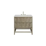 Emmeline 36" Single Vanity, Pebble Oak w/ 3 CM Lime Delight Top