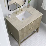 Emmeline 36" Single Vanity, Pebble Oak, w/ 3 CM Tajnar Eclos Top