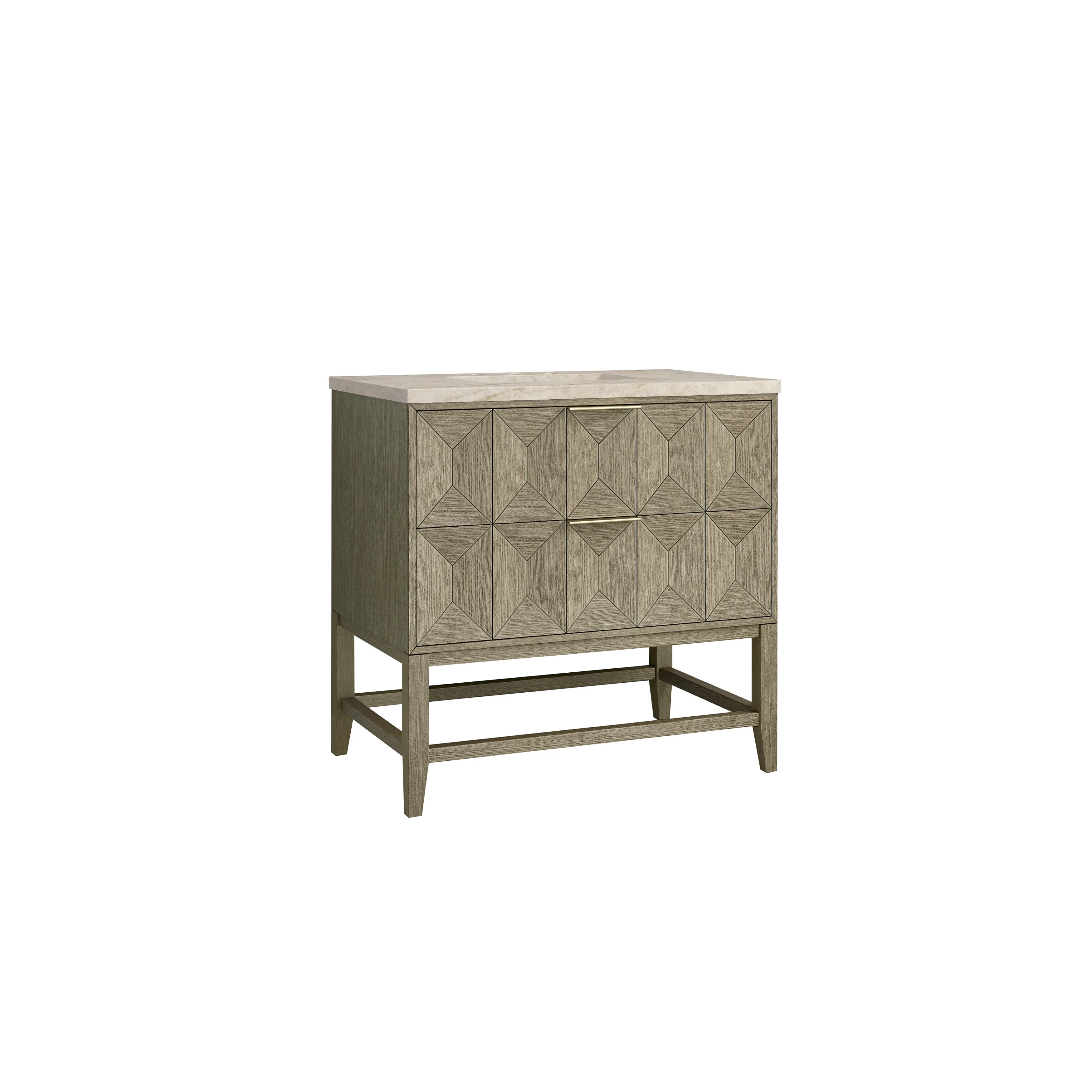 Emmeline 36" Single Vanity, Pebble Oak, w/ 3 CM Tajnar Eclos Top