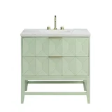 Emmeline 36" Single Vanity, Pistachio w/ 3 CM Ethereal Noctis Top