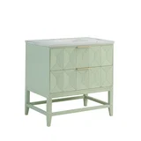 Emmeline 36" Single Vanity, Pistachio w/ 3 CM Ethereal Noctis Top