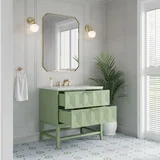 Emmeline 36" Single Vanity, Pistachio w/ 3 CM Ethereal Noctis Top