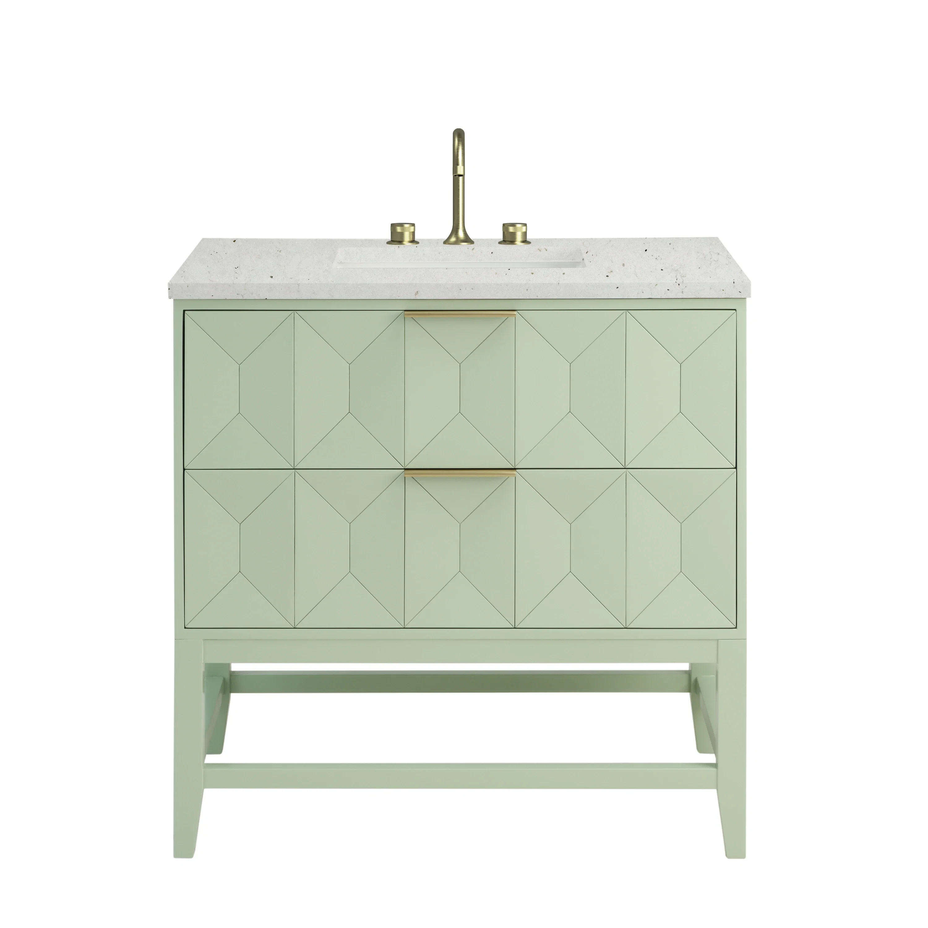 Emmeline 36" Single Vanity, Pistachio w/ 3 CM Lime Delight Top