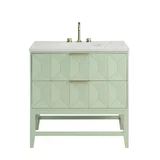 Emmeline 36" Single Vanity, Pistachio w/ 3 CM Lime Delight Top