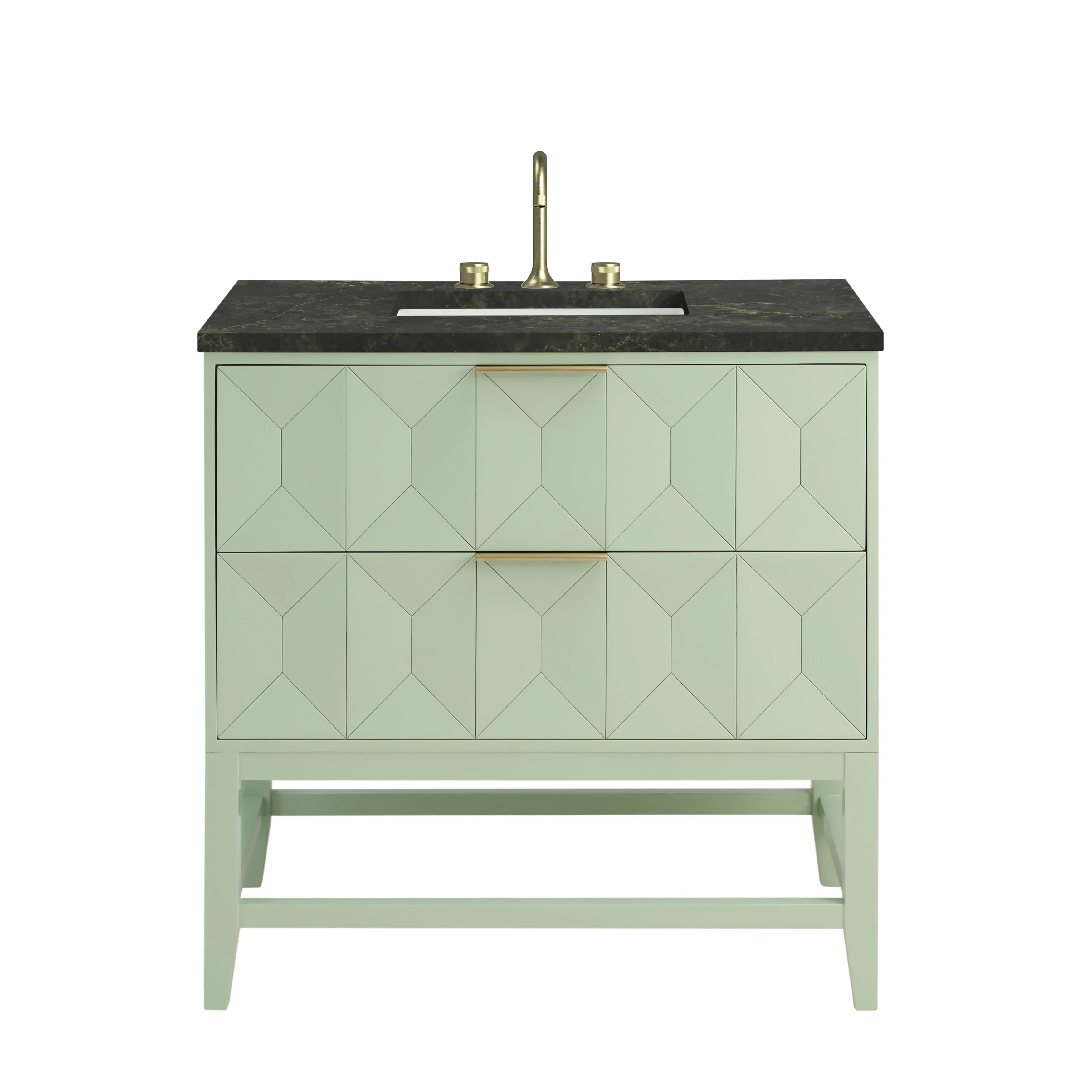 Emmeline 36" Single Vanity, Pistachio, w/ 3 CM Phantome Eclos Top