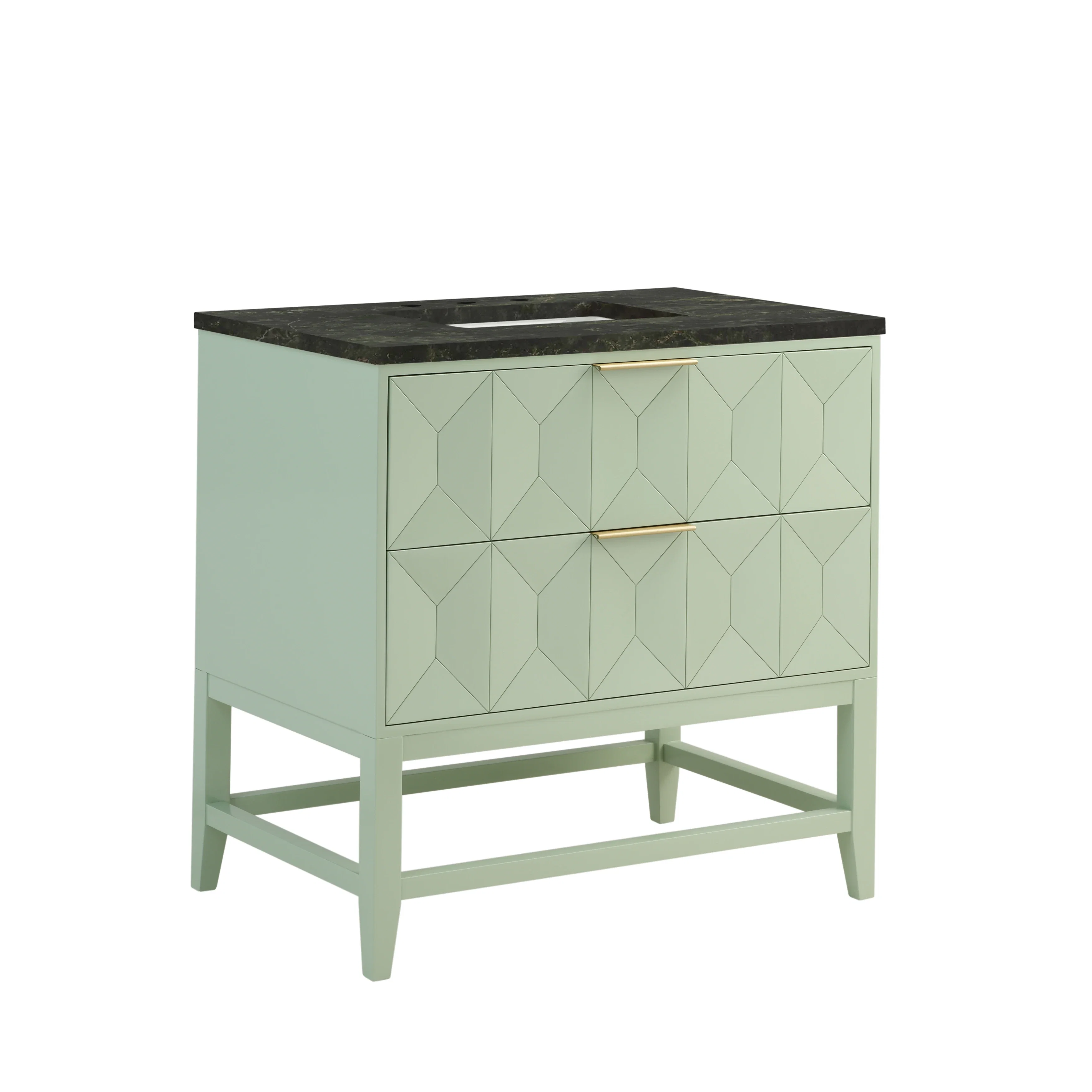 Emmeline 36" Single Vanity, Pistachio, w/ 3 CM Phantome Eclos Top