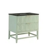 Emmeline 36" Single Vanity, Pistachio, w/ 3 CM Phantome Eclos Top