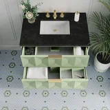 Emmeline 36" Single Vanity, Pistachio, w/ 3 CM Phantome Eclos Top