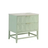 Emmeline 36" Single Vanity, Pistachio, w/ 3 CM Siberian Silestone Top