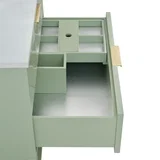Emmeline 36" Single Vanity, Pistachio w/ 3 CM Victorian Silver Top