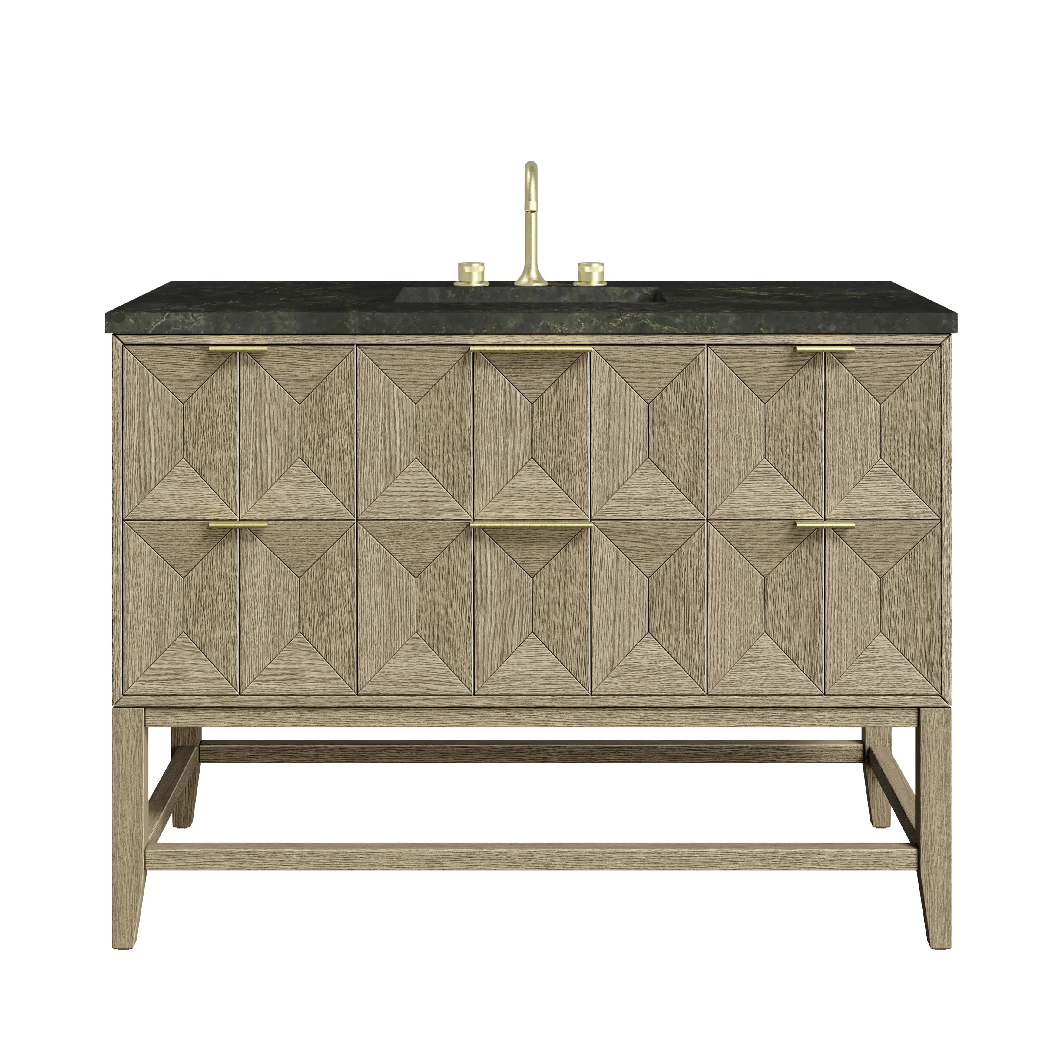 Emmeline 48" Single Vanity, Pebble Oak, w/ 3 CM Phantome Eclos Top