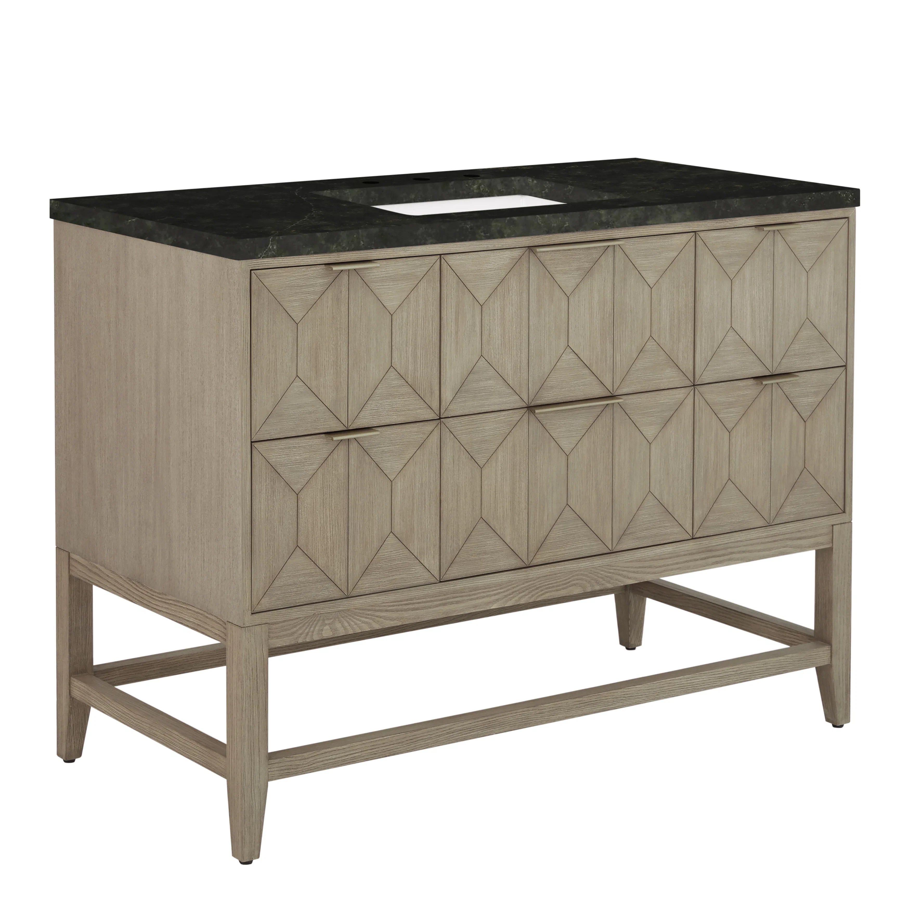 Emmeline 48" Single Vanity, Pebble Oak, w/ 3 CM Phantome Eclos Top