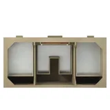 Emmeline 48" Single Vanity, Pebble Oak, w/ 3 CM Siberian Silestone Top w/FreePower Wireless Charger