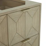 Emmeline 48" Single Vanity, Pebble Oak, w/ 3 CM Tajnar Eclos Top w/FreePower Wireless Charger
