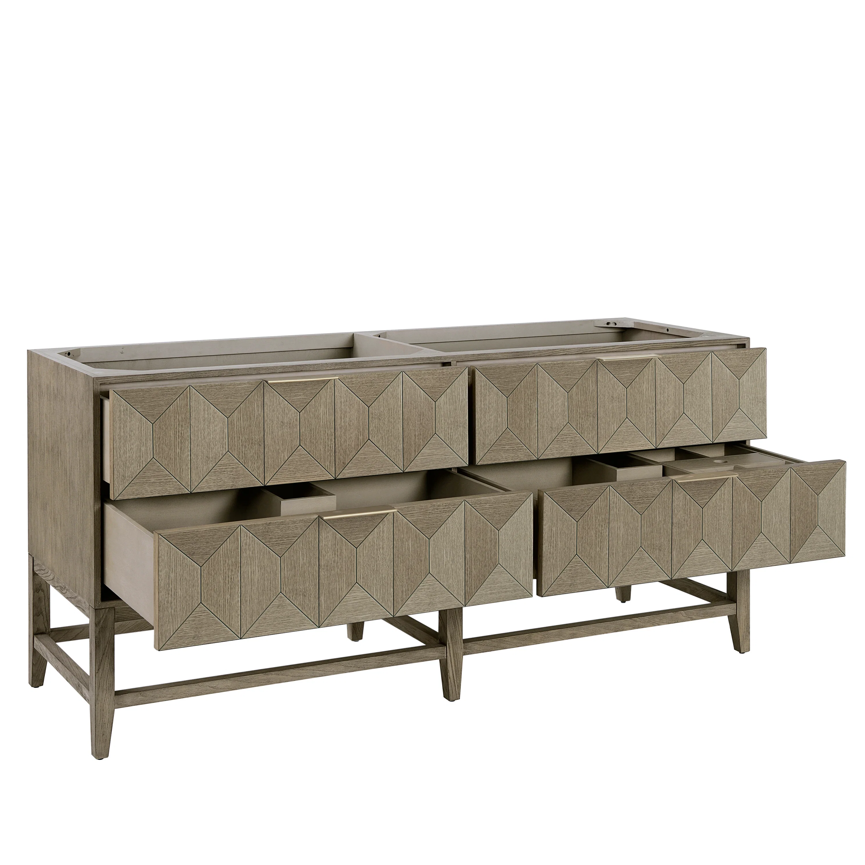 Emmeline 72" Double Vanity Cabinet, Pebble Oak