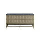 Emmeline 72" Double Vanity, Pebble Oak w/ 3 CM Charcoal Soapstone Top