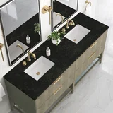 Emmeline 72" Double Vanity, Pebble Oak, w/ 3 CM Phantome Eclos Top