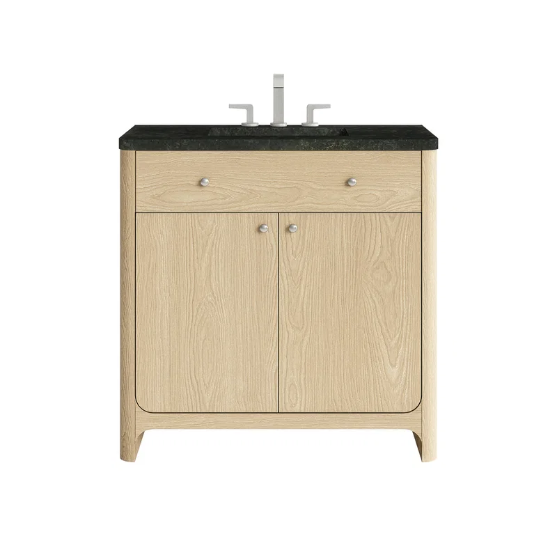 Gracyn 36" Single Vanity, Coastal Driftwood, w/ 3 CM Phantome Eclos Widespread Top