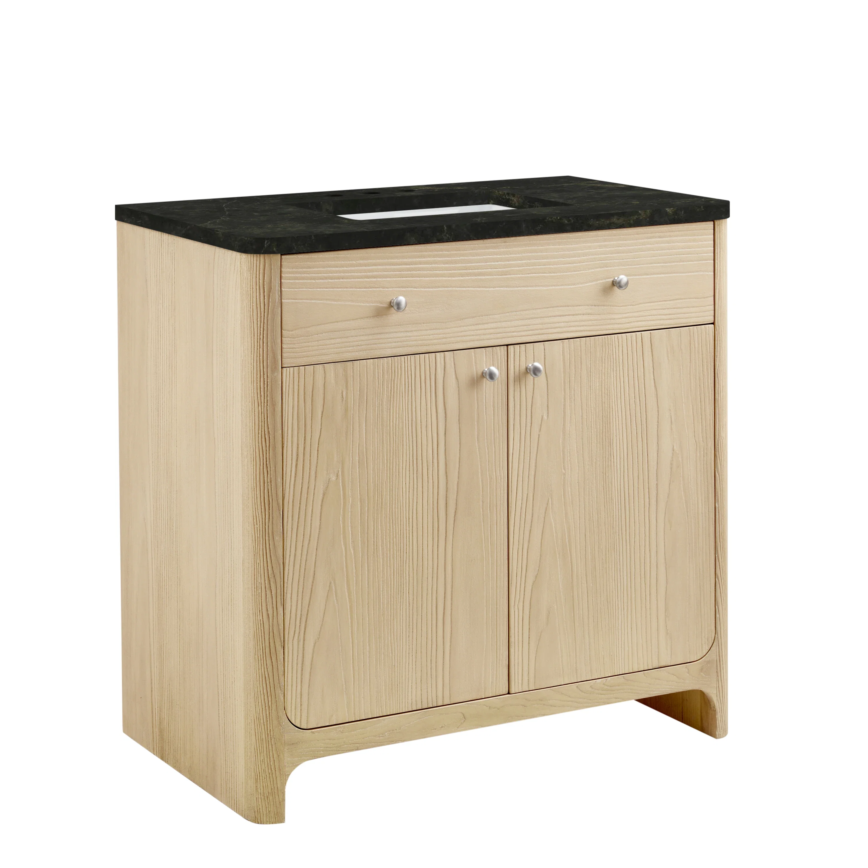 Gracyn 36" Single Vanity, Coastal Driftwood, w/ 3 CM Phantome Eclos Widespread Top